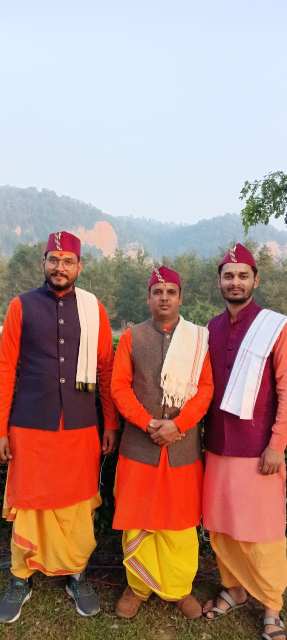 Panditji conducting traditional ceremony